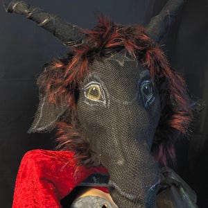 Handmade Goat Mask: Adult Halloween Costume, Cosplay Prop