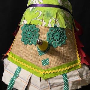 Handmade Cajun Mardi Gras Mask: Chicken Chase Costume