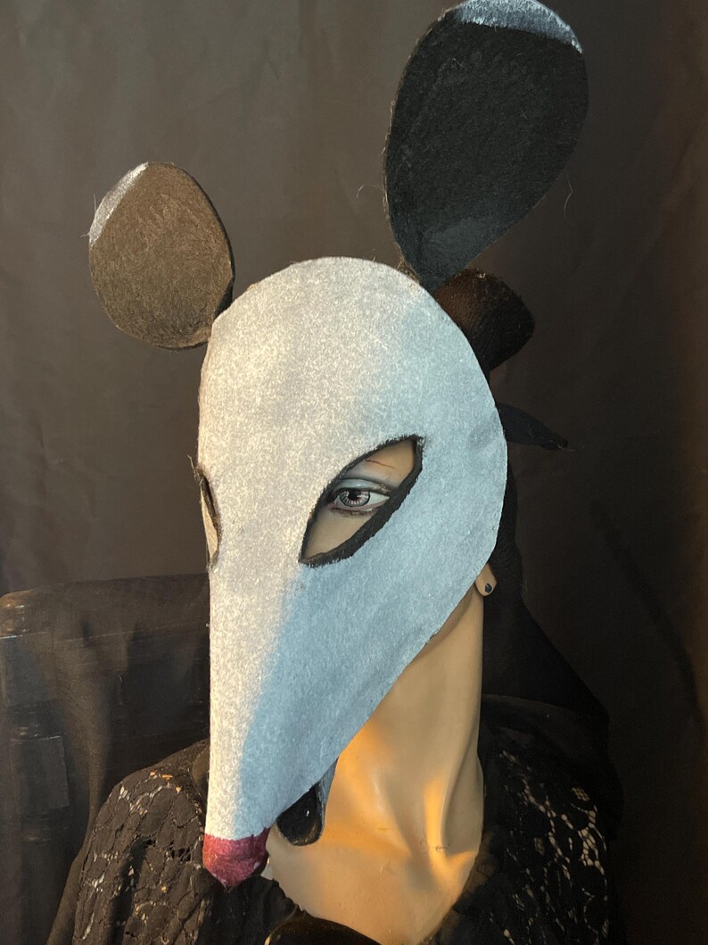 Rodent Mask Possum Mask - Halloween, Masquerade, Creepy-cute Costume Props for ...
