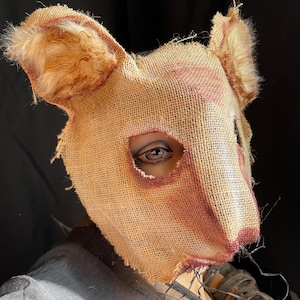 Monster Mask - Adult Halloween Costume - Handmade Custom Props - Koala Cryptid Masquerade Mask