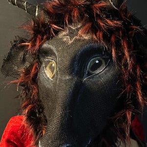Handmade Goat Mask: Adult Halloween Costume, Cosplay Prop