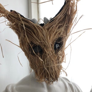 Maschera strana e spaventosa, maschera spaventosa da spaventapasseri, costume di Halloween per adulti, uomo di vimini, accessorio per servizi fotografici, maschera da costume