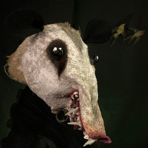 Opossum Possum Mask - Adult Halloween, Masquerade, Creepy Cute Cosplay Costume Masks for Photo Shoots, Videos and Fun Times