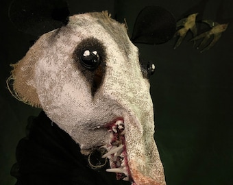 Opossum Possum Mask - Adult Halloween, Masquerade, Creepy Cute Cosplay Costume Masks for Photo Shoots, Videos and Fun Times