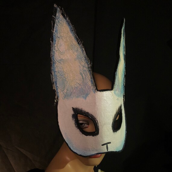 Scary White Rabbit Masquerade Mask Creepy Bunny Adult | Etsy