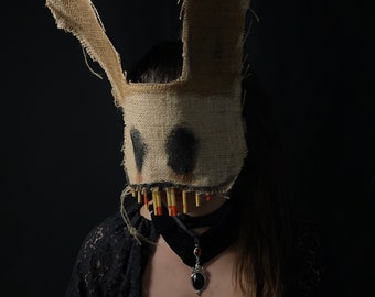 Rabbit Mask, Bunny Mask, Adult Halloween costume, Photo, Video Prop