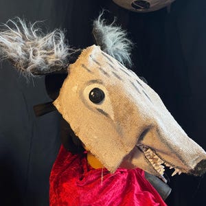 Creepy Cute Animal Mask - Adult Halloween Costume - Handmade Custom Props - Cryptid Monster Mask