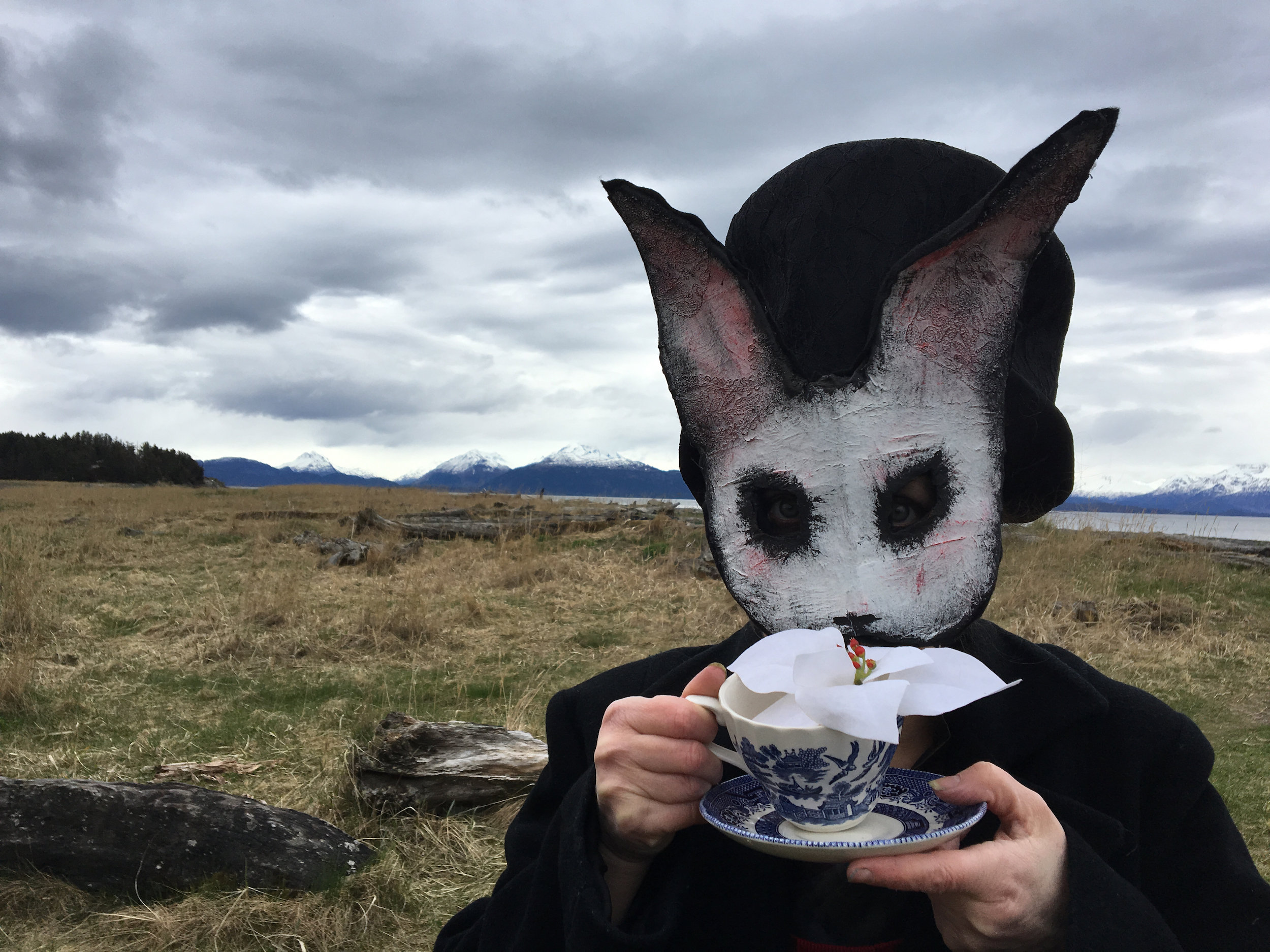 White Rabbit Mask Adult White Rabbit Mask Adult