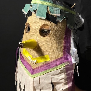 Handmade Cajun  Mardi Gras Mask:  Carnival Costume
