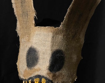 Scary Rabbit Mask, Creepy Easter Bunny Mask, Adult Halloween Costume, Masquerade, Photo Shoot Prop