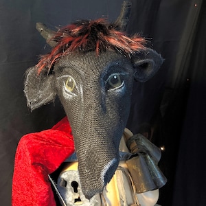Handmade Goat Mask: Papier Mache Costume Prop, Cosplay, Larp
