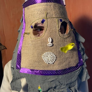 Handmade Cajun Mardi Gras Mask: Carnival Costume