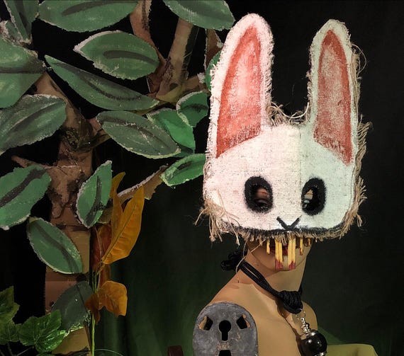 うさぎマスク：ハロウィンのホラーコスチュームと映画小道具 - 仮面