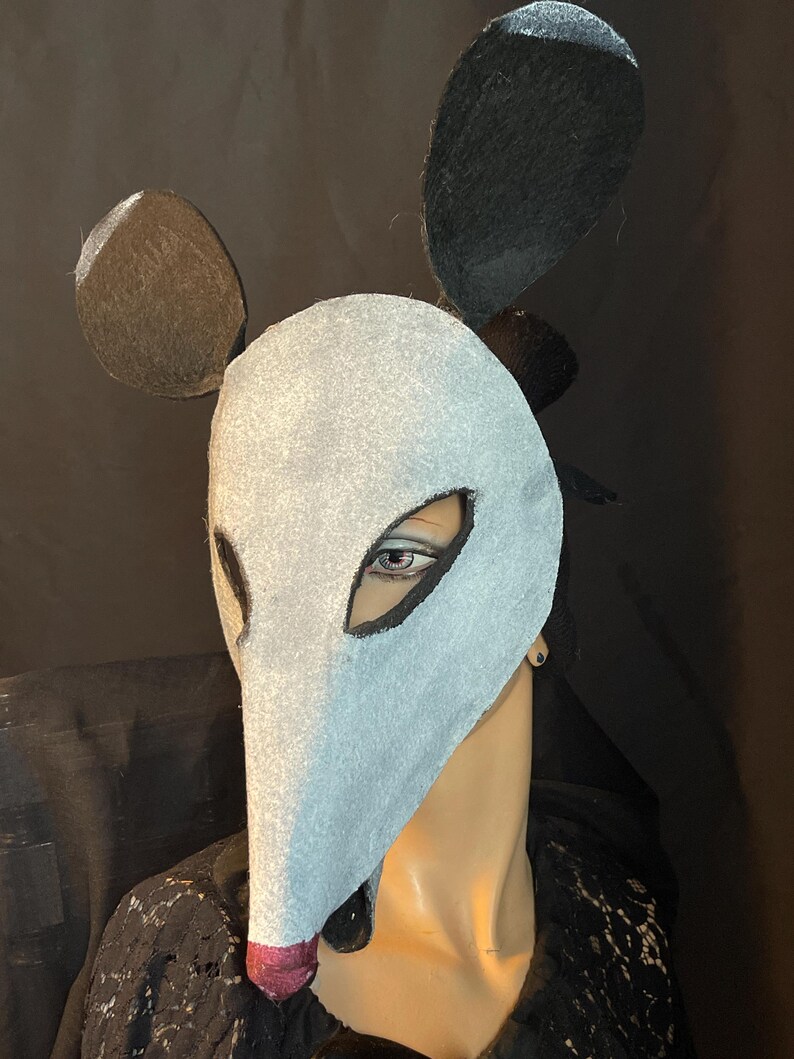 Rodent Mask Possum Mask - Halloween, Masquerade, Creepy-cute Costume Props for ...