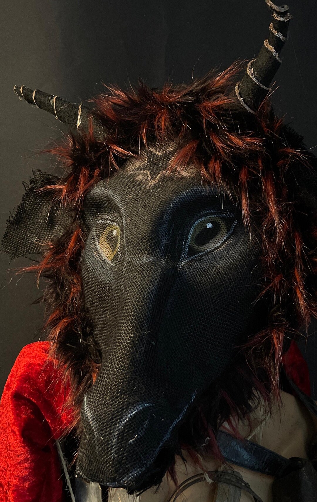 Goat Mask, Adult Halloween Costume - Cosplay, Larp, Folk Devil ...
