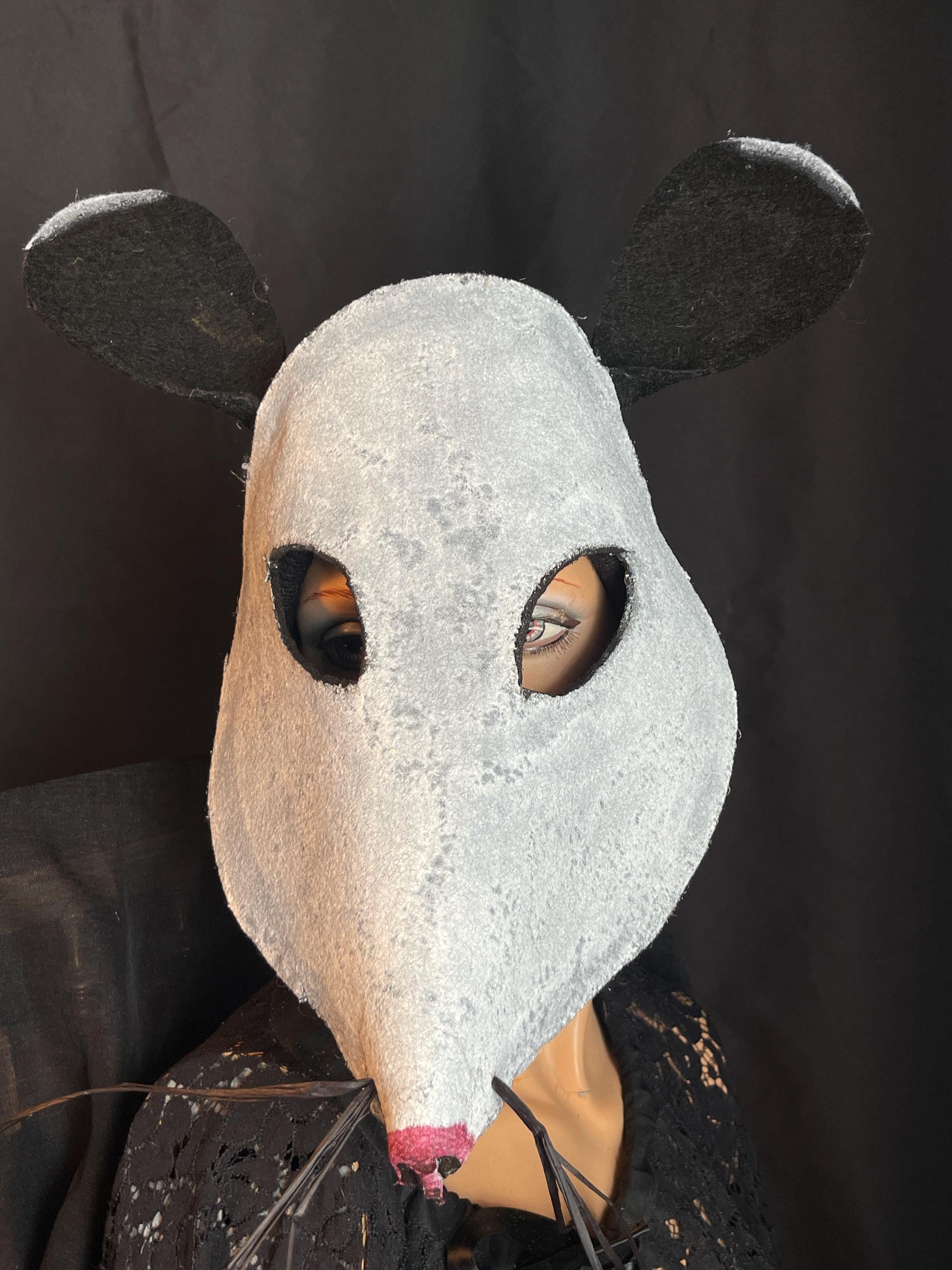 Rodent Mask Possum Mask - Halloween, Masquerade, Creepy-cute Costume Props for ...
