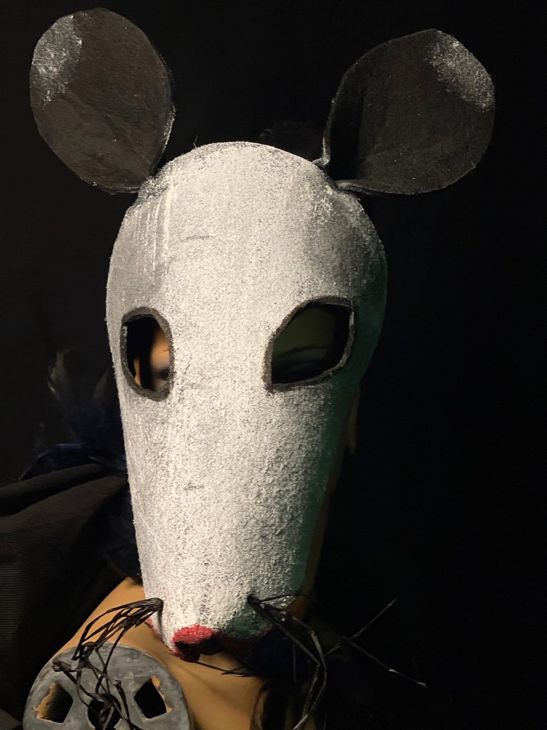 Rodent Mask Opossum Mask - Halloween, Masquerade, Costume Prop for Photo Shoots ...