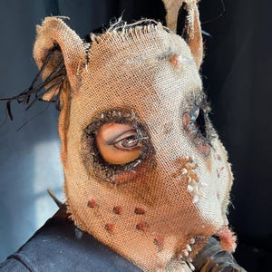 Monster Mask - Adult Halloween Costume - Handmade Custom Props - Cryptid Troll Masquerade Mask