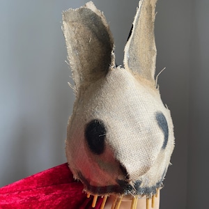Rabbit Mask, Creepy Bunny Mask, Halloween Costume, Masquerade, Photo Shoot Props