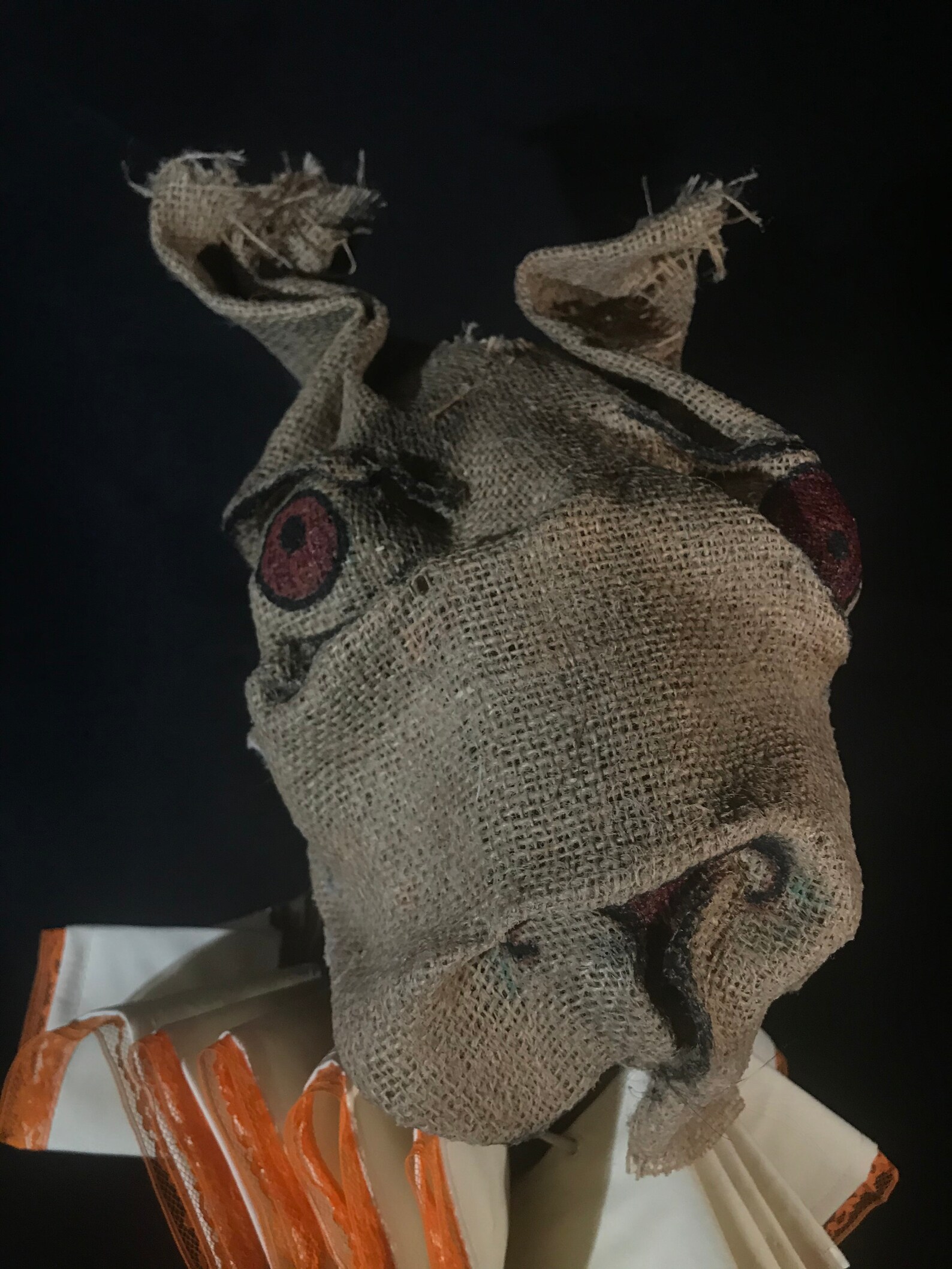 Creepy Scary Burlap Horror Mask Adult Halloween Costume | Etsy