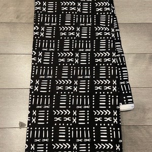Black and White African Fabric | Chitenge | African Fabric| sold per yard