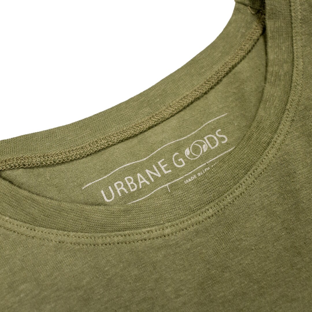 Green Hemp Jersey Oversized Tshirt Everyday Spring Fashion custom Made