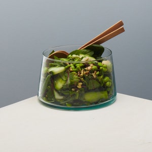 Tall Dish - Handmade Recycled Glass Dish/Salad Bowl/Serving Dish/Display Dish