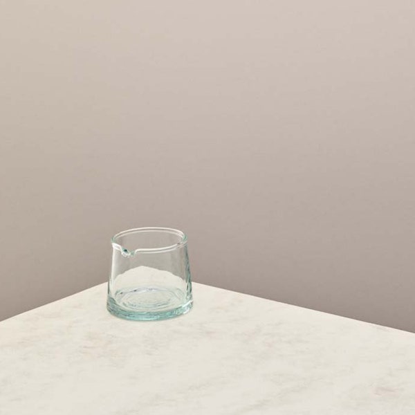 Low Jug - Handmade Recycled Glass Small Milk Jug/Sugar Bowl - 80ml