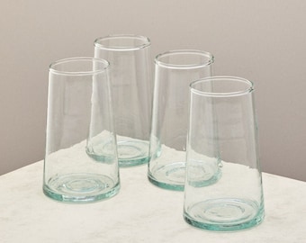 Highball Set - Handmade Recycled Drinking Glass - Set of 4 - 330ml