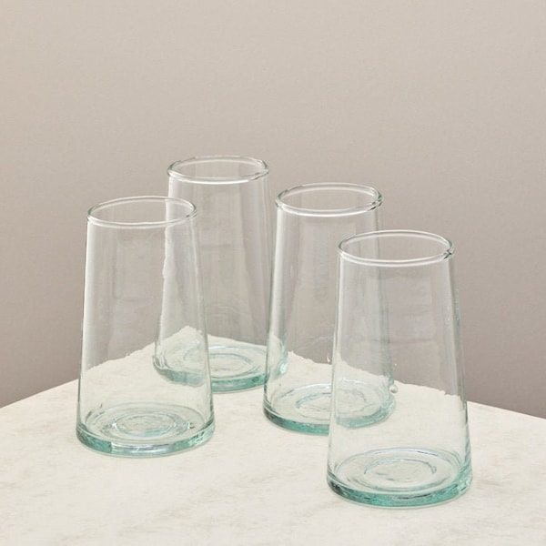 Highball Set - Handgefertigtes Recyceltes Trinkglas - 4er Set - 330ml