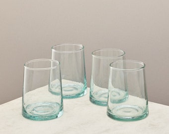 Tumbler Set - Handmade Recycled Glass - Set of 4 - 235ml Glasses