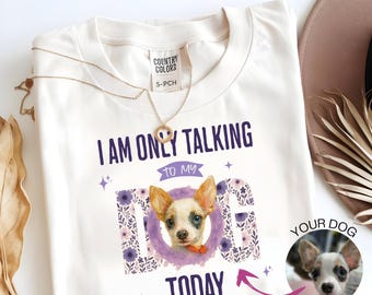Camiseta personalizada con foto de perro: regalo divertido para mamá perruna (descarga digital PNG por sublimación)