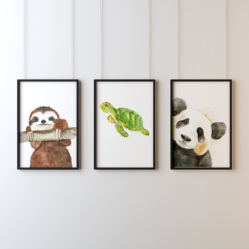 Handmade watercolour painting by Maureen Marble. Digital print Watercolor Turtle