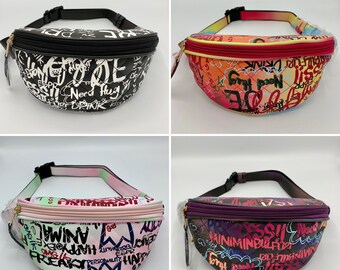 Graffiti Waist Bag Etsy