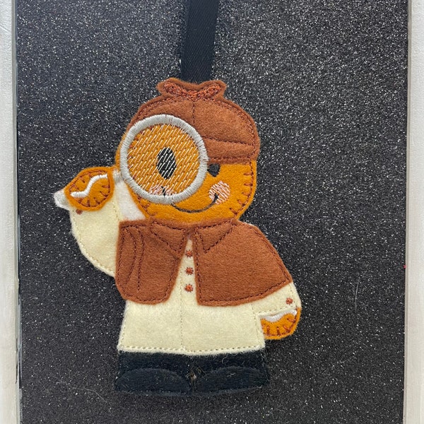 Sherlock gingerbread felt hanging ornament decoration gift collectible