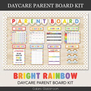 Daycare Parent Board, Childcare Bulletin Board Template, Parent Info Board, Childcare Info Center, Daycare Organization, Daycare Management