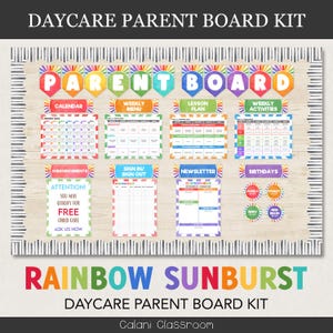Daycare Parent Board, Childcare Bulletin Board Template, Parent Info Board, Childcare Info Center, Daycare Organization, Daycare Management