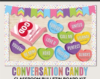 Conversation With God, Bible Verse Christian Classroom & Church Bulletin Board Kit - Printable Files