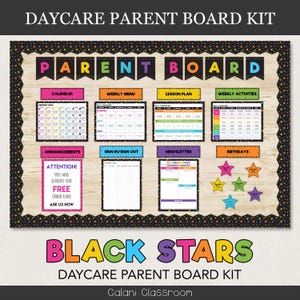 Daycare Parent Board, Childcare Bulletin Board Template, Parent Info Board, Childcare Info Center, Daycare Organization, Daycare Management