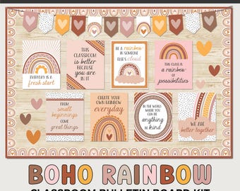 Boho-Pinnwand-Set Mit Positiven Affirmationen – Bunt, Wiederverwendbar, Inkl. 200 Klebepunkten