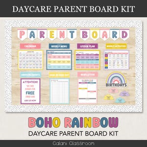 Daycare Parent Board, Childcare Bulletin Board Template, Parent Info Board, Childcare Info Center, Daycare Organization, Daycare Management