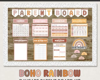 Daycare Parent Board, Childcare Bulletin Board Template, Parent Info Board, Childcare Info Center, Daycare Organization, Daycare Management