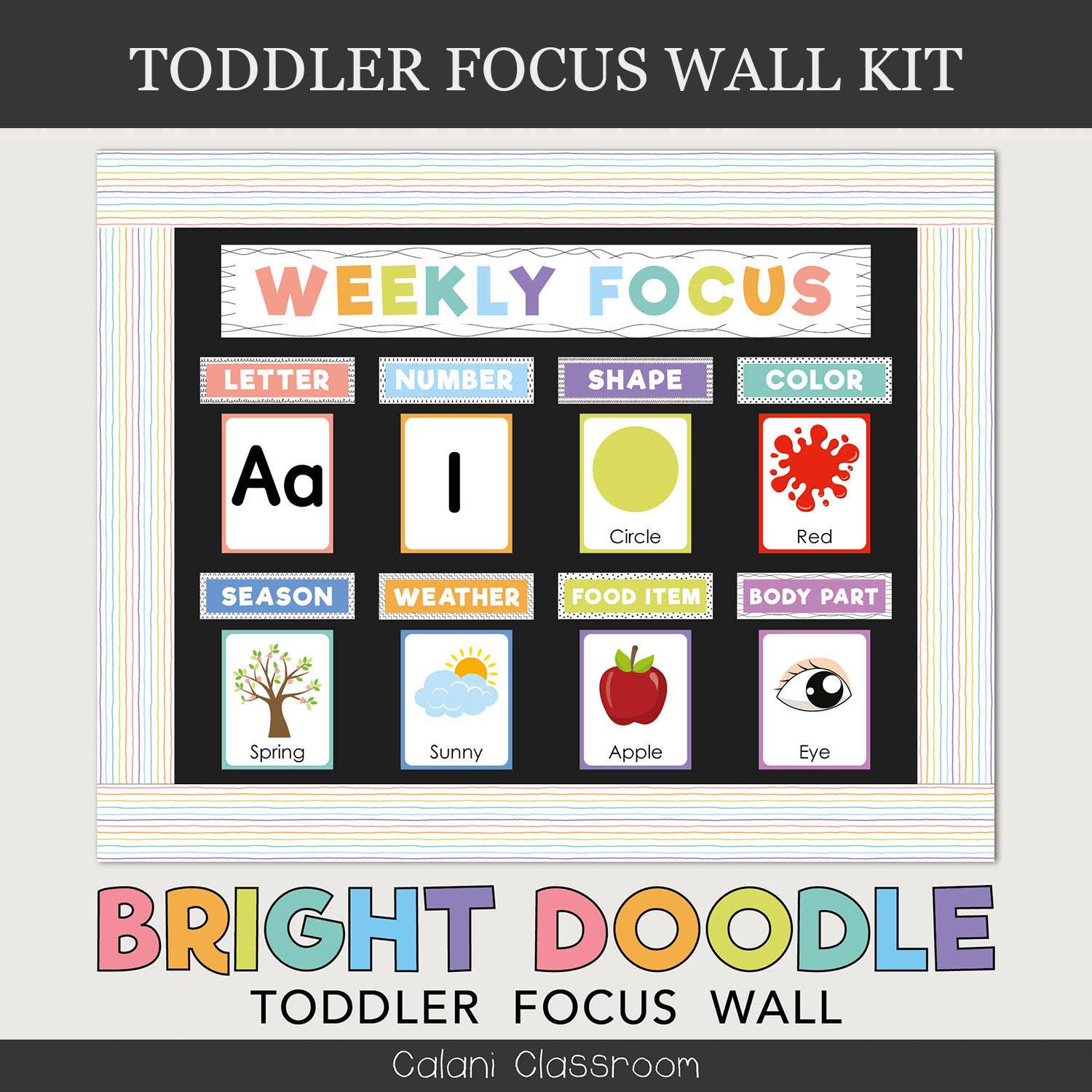 Toddler Focus Wall Template, Toddler Learning Wall, Toddler Circle Time ...