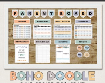 Daycare Parent Board, Childcare Bulletin Board Template, Parent Info Board, Childcare Info Center, Daycare Organization, Daycare Management