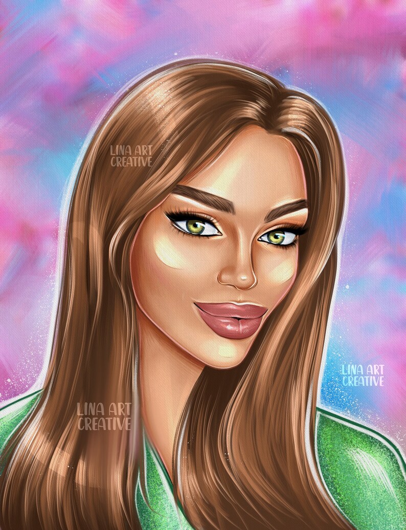 Customized Gift CARTOON Digital portrait Avatar Illustration Personalized portrait Social Media profile Profile picture