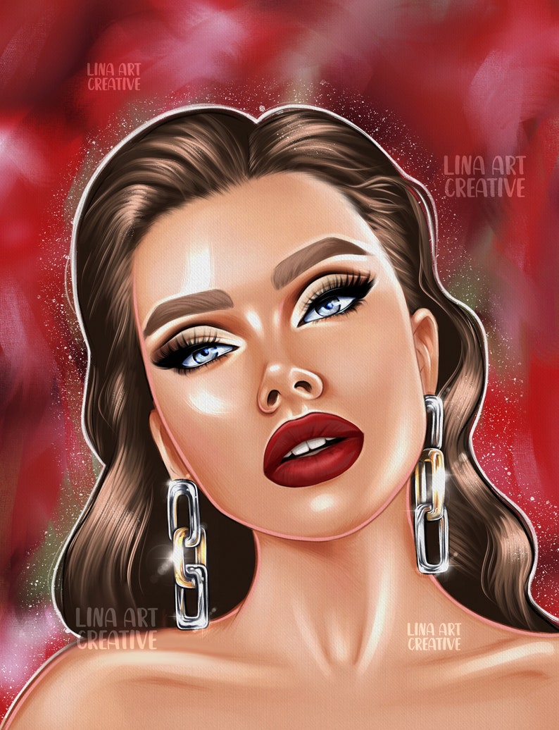 Customized Gift CARTOON Digital portrait Avatar Illustration Personalized portrait Social Media profile Profile picture