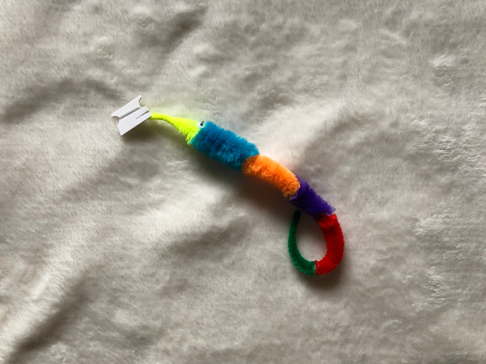 Rainbow worm on a string | Etsy