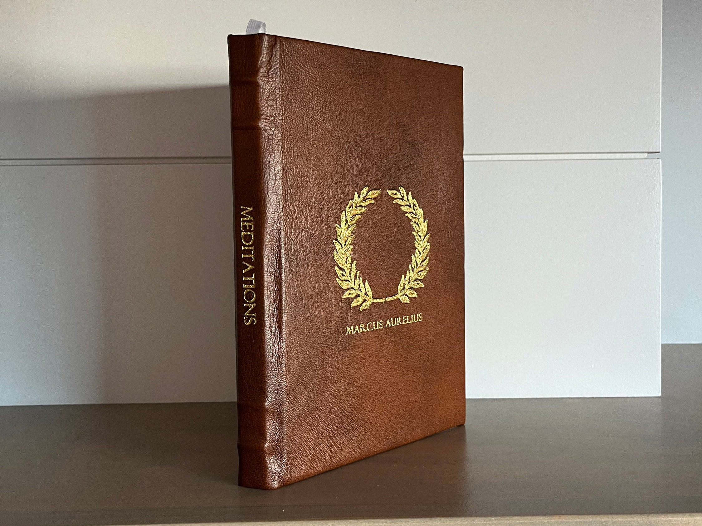 MEDITATIONS by Marcus Aurelius Handmade Leatherbound Premium Leather Bound  Book 