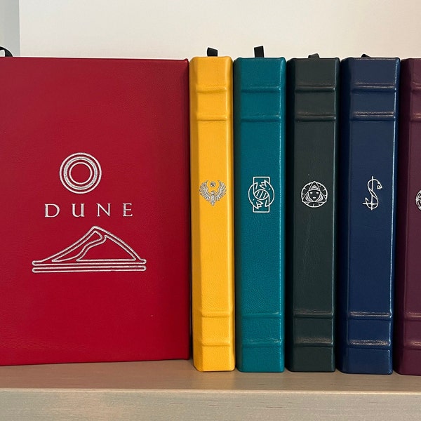 DUNE 6 Book Set Saga Leatherbound - Premium Leather Bound Book