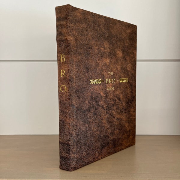 The BRO Code - by "Barney Stinson" - Handmade Leatherbound - Premium Leather Bound Book